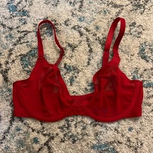 Cuup - The Plunge bra. Unlined mesh. Sz 32D